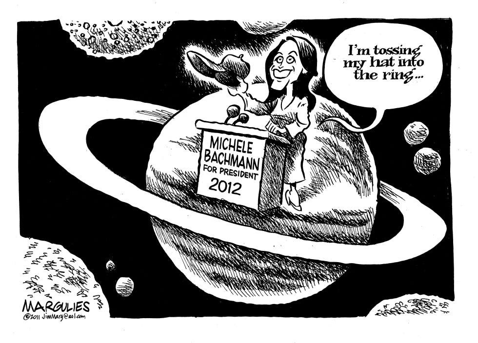 Michele Bachmann  tosses her hat into the ring
