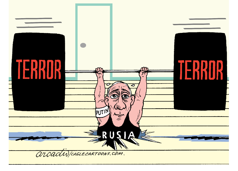  PUTIN LEVANTANDO PESAS by Arcadio Esquivel