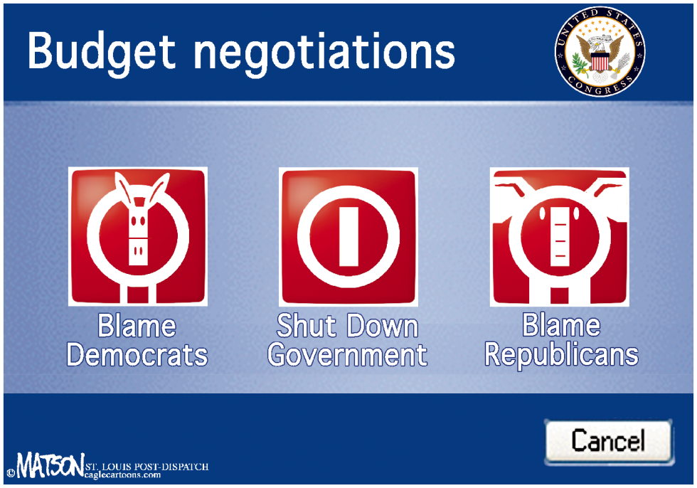 Government Shut Down Buttons-COLOR