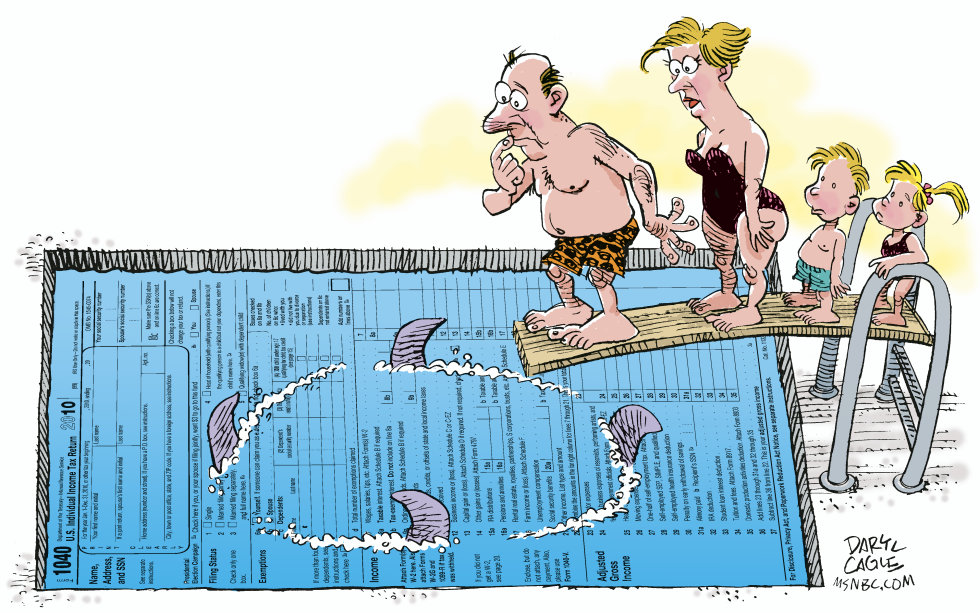  TAX SHARKS  by Daryl Cagle