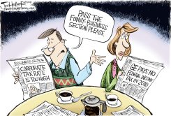CORPORATE TAXES by Joe Heller