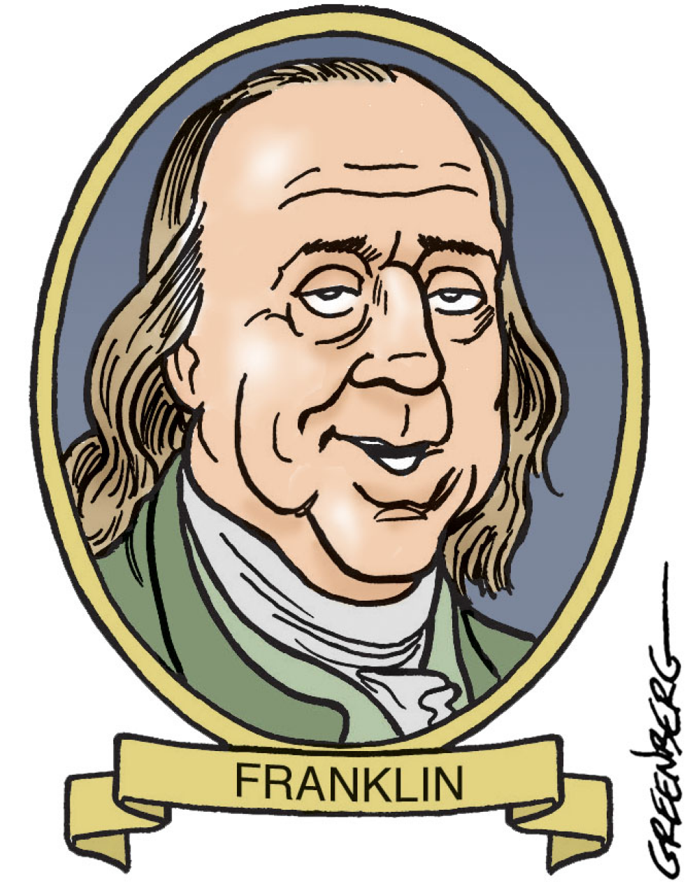 Benjamin Franklin caricature