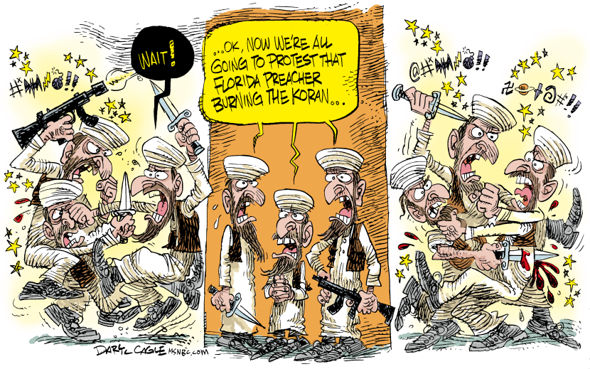 Koran Burning Protests Color