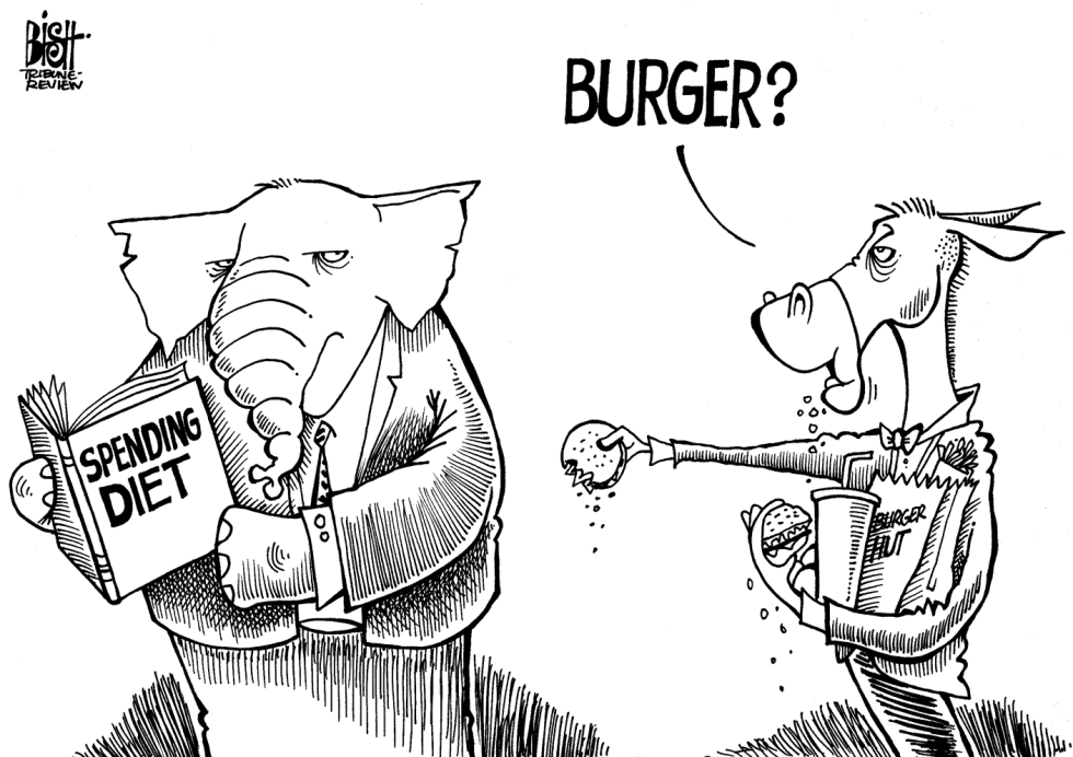 THE SPENDING DIET, B/W