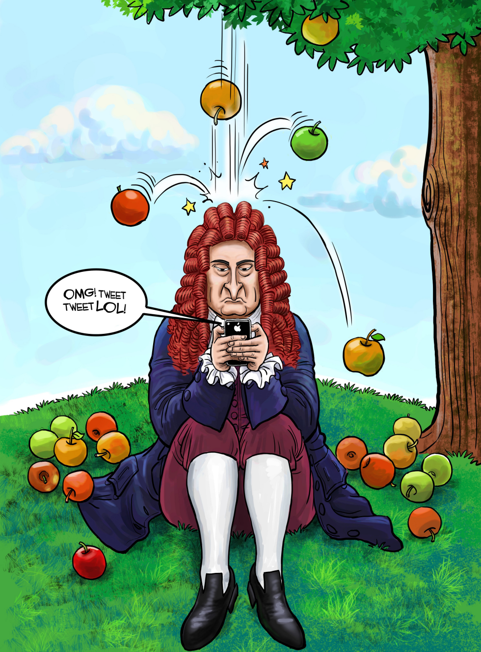 Isaac Newton on Twitter and Facebook