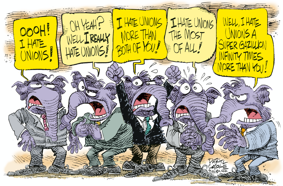  I HATE UNIONS  by Daryl Cagle