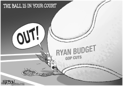 DEMOCRATS RESPOND TO PAUL RYAN BUDGET PLAN by R.J. Matson