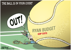 DEMOCRATS RESPOND TO PAUL RYAN BUDGET PLAN by R.J. Matson