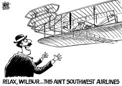 SOUTHWEST AIRLINES, B/W by Randy Bish