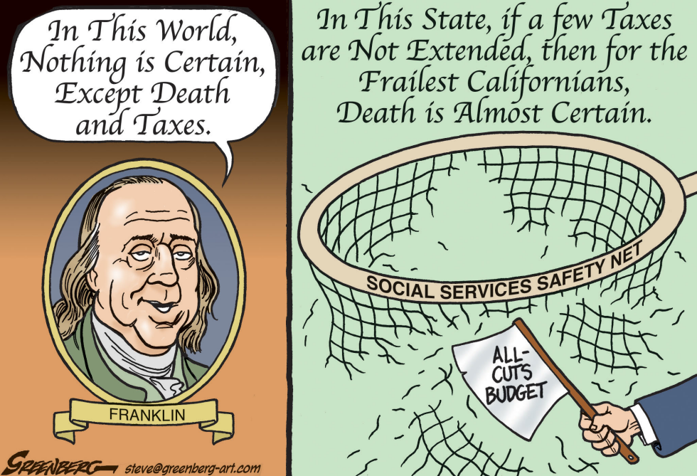 CALIF Safety net budget cuts