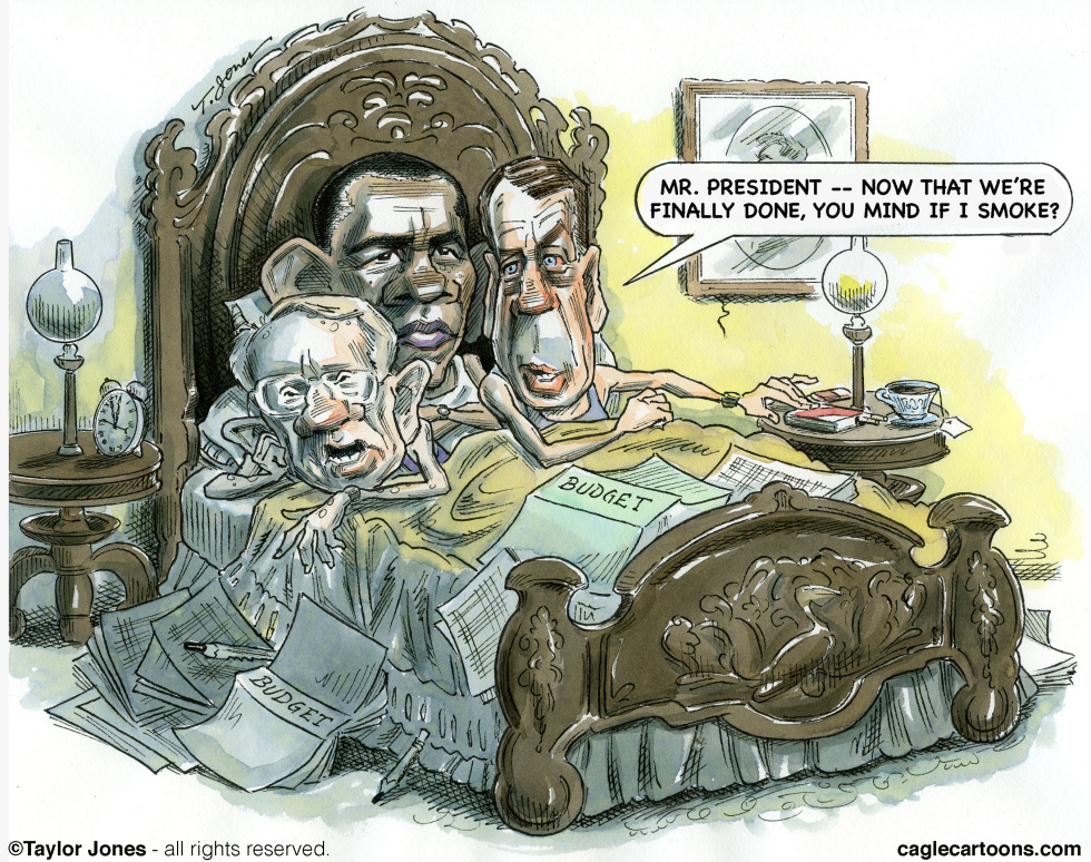 Three Men in a Bed - COLOR