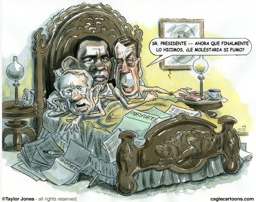 Tres Hombres en una Cama / COLOR