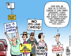 RED-LIGHT CAMERA PROTEST by Jeff Parker