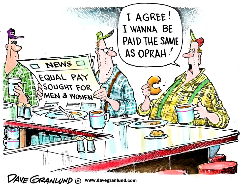  EQUAL PAY FOR MEN AND WOMEN by Dave Granlund