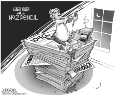 TAX DAY HARI KARI BW by John Cole