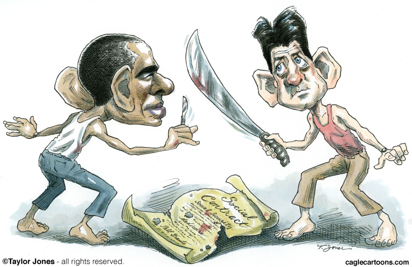 Obama vs Ryan - COLOR