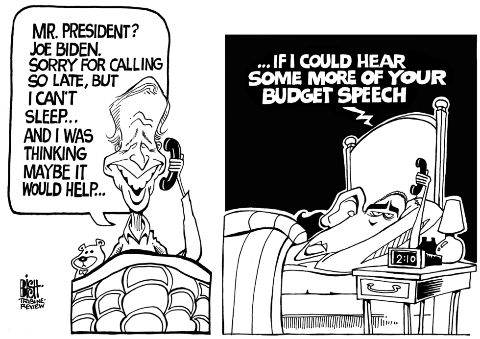 BIDEN SLEEPS, B/W