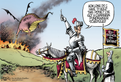 OBAMA THE DRAGONSLAYER  by Nate Beeler