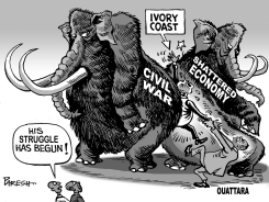 OUATTARA STRUGGLES by Paresh Nath