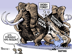 OUATTARA STRUGGLES  by Paresh Nath
