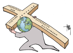 CROSS BEARING WORLD by Arend Van Dam