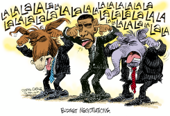BUDGET NEGOTIATIONS by Daryl Cagle