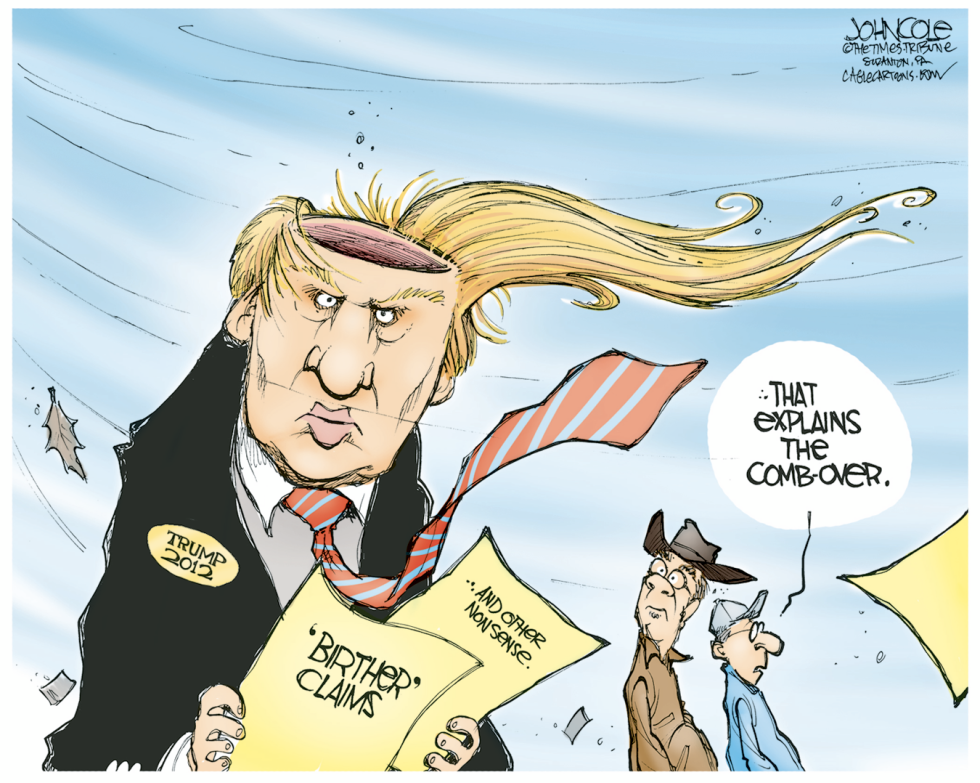 Trump comb-over COLOR