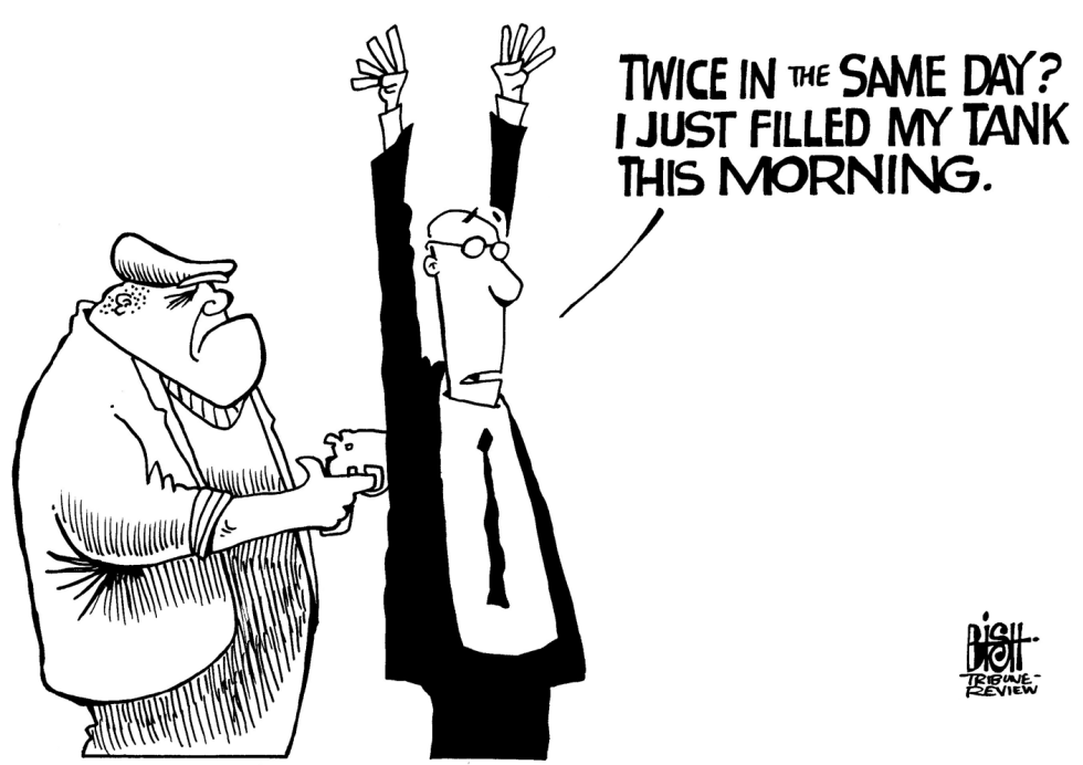 GAS PRICES, B/W