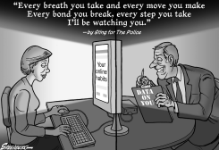 WATCHING YOU BW by Steve Greenberg