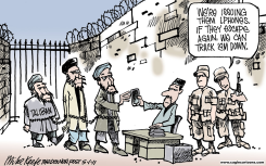 TALIBAN ESCAPEES  by Mike Keefe