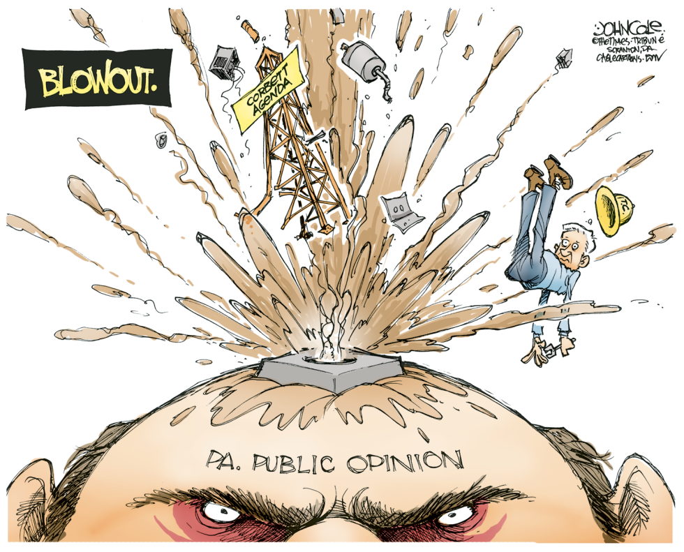 LOCAL PA -- Corbett and public opinion COLOR