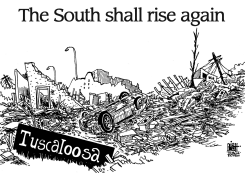 TORNADOES IN THE SOUTH, B/W by Randy Bish