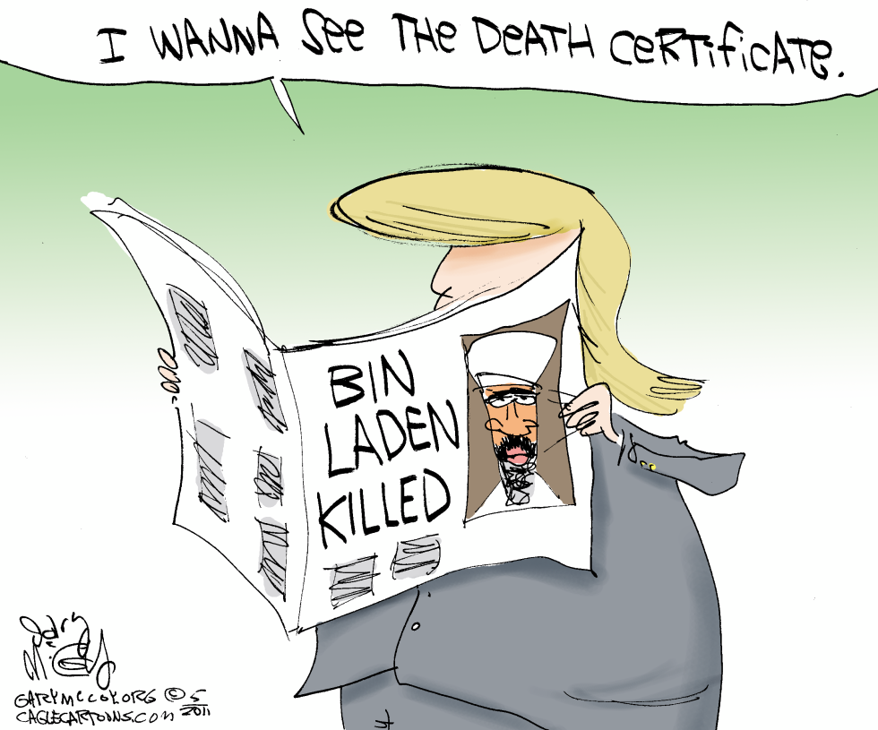  TRUMP DOUBTS BIN LADEN by Gary McCoy