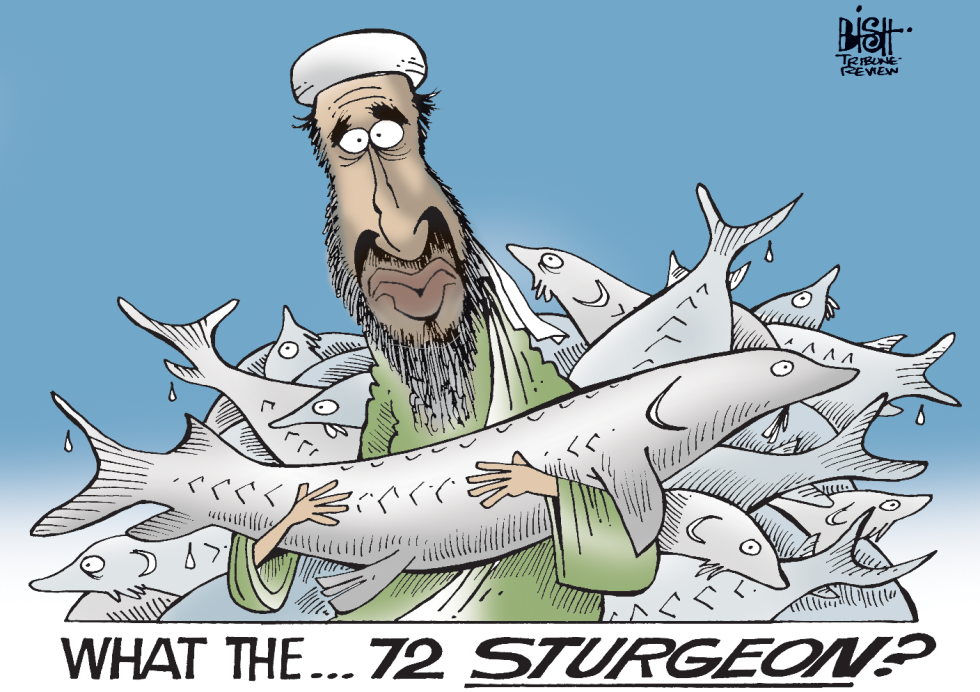 BIN LADEN GETS HIS REWARD, COLOR