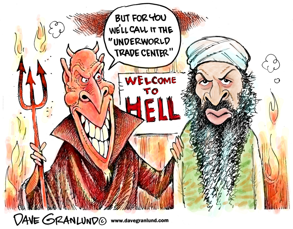  OSAMA BIN LADEN IN HELL by Dave Granlund