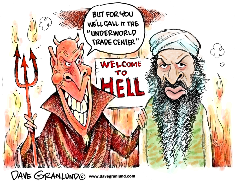 OSAMA BIN LADEN IN HELL by Dave Granlund