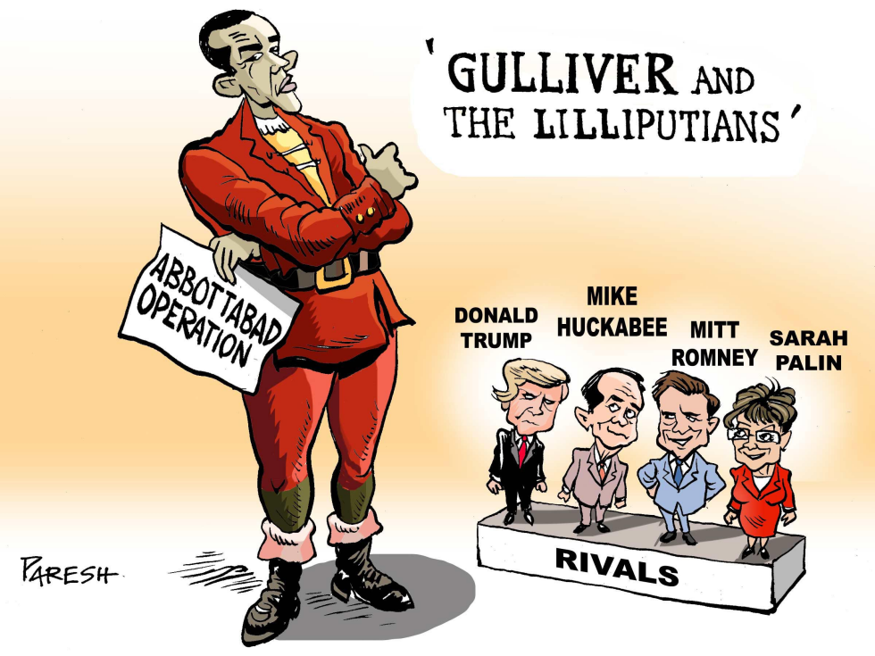 Obama and rivals COLOR