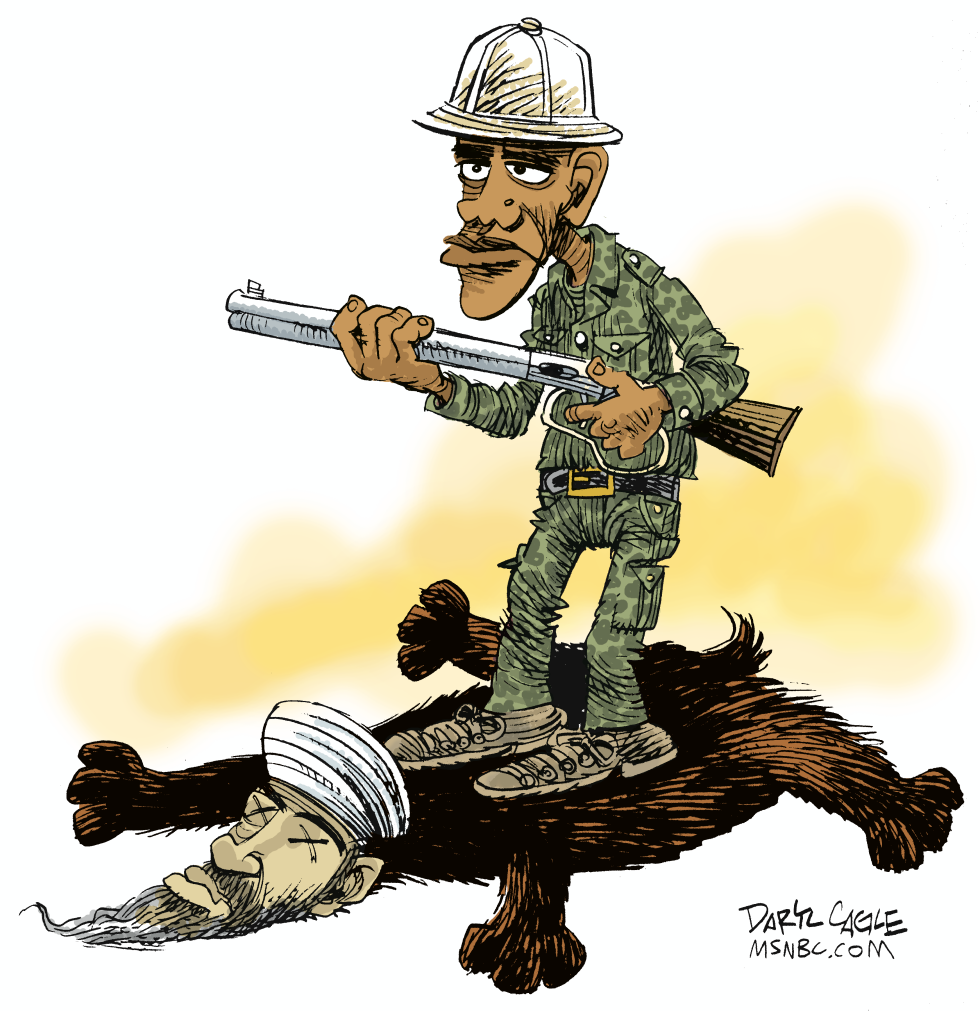  OBAMA EL GRAN CAZADOR  by Daryl Cagle