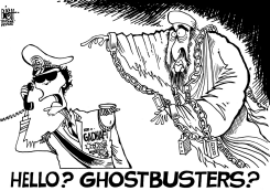 HAUNTED IN LIBYA, B/W by Randy Bish