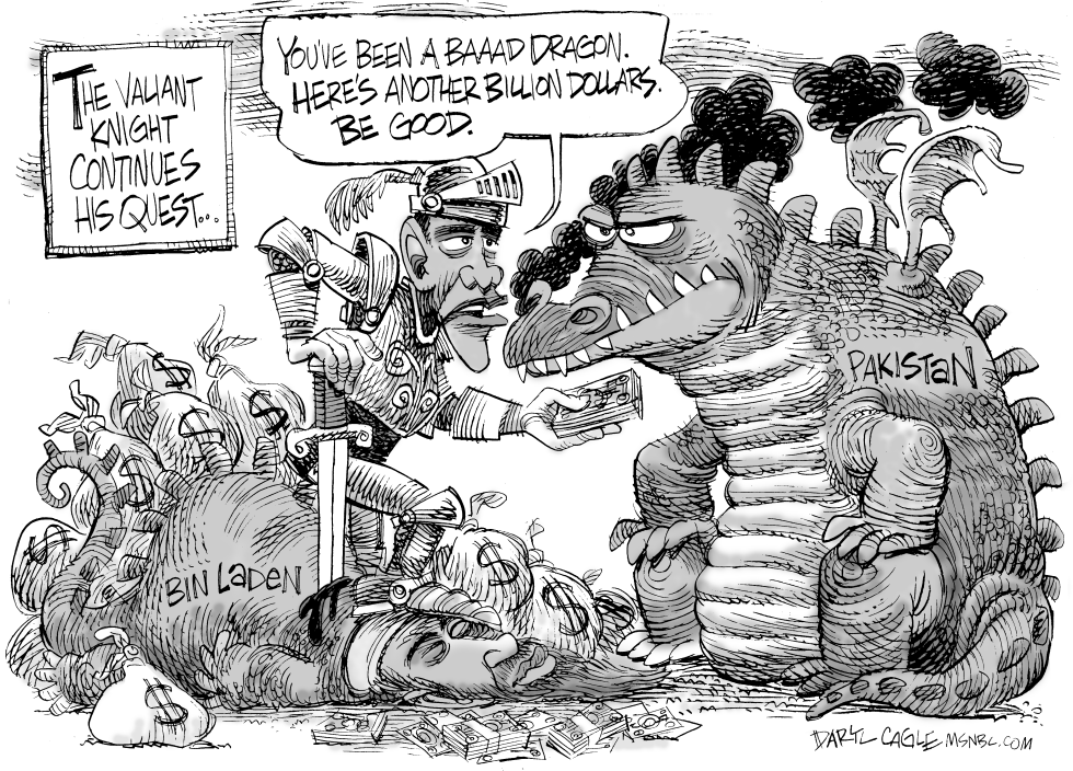  OBAMA AND PAKISTAN by Daryl Cagle