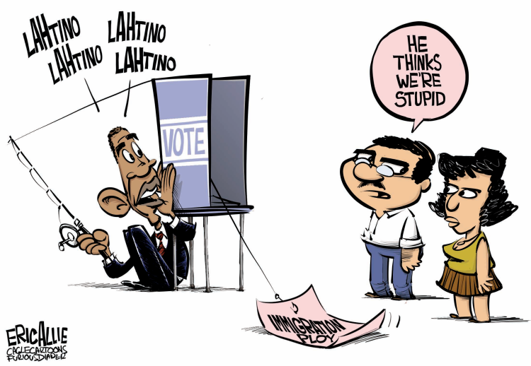Image result for hispanics obama cartoons