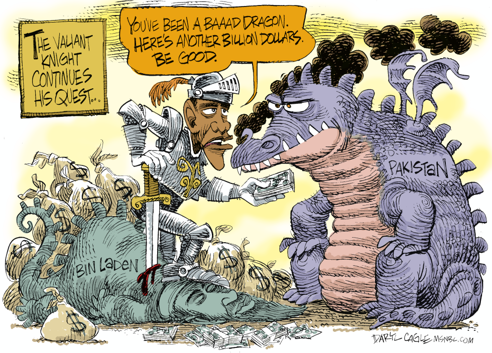  OBAMA AND PAKISTAN  by Daryl Cagle