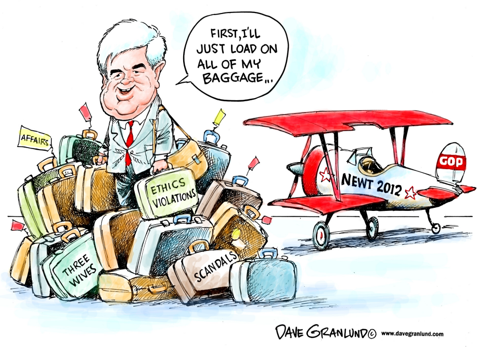 Newt Gingrich 2012 baggage