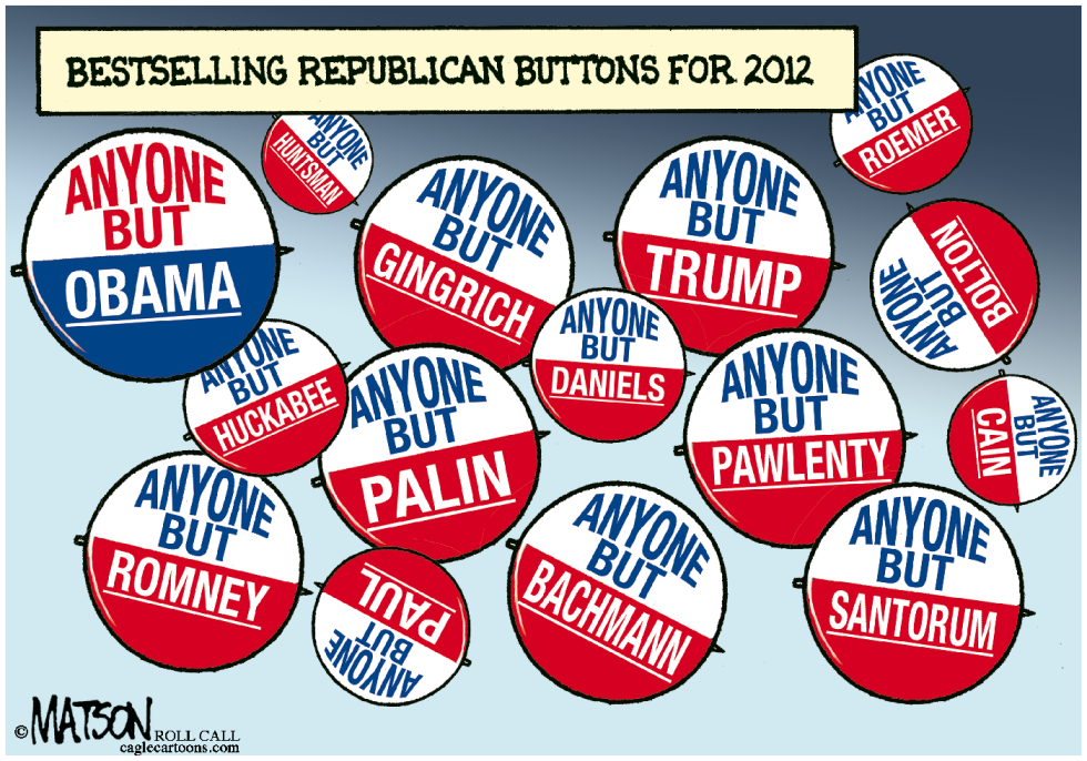 Bestselling Republican Buttons For 2012-COLOR
