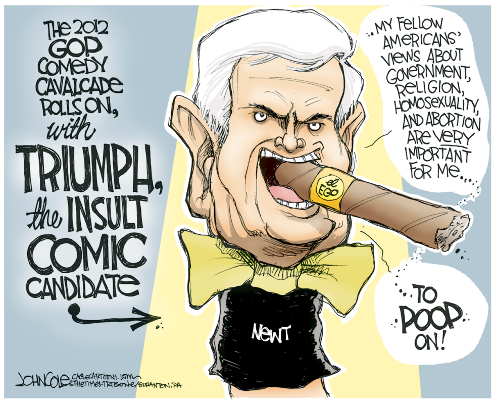  NEWT THE INSULT COMIC CANDIDATE by John Cole