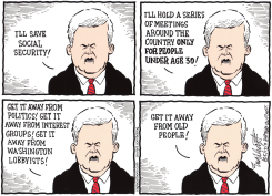 NEWT GINGRICH by Bob Englehart