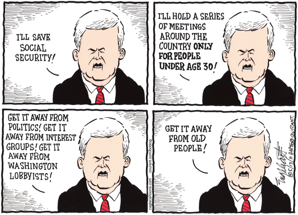  NEWT GINGRICH  by Bob Englehart