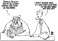 TRUMP WONT RUN, B/W by Randy Bish