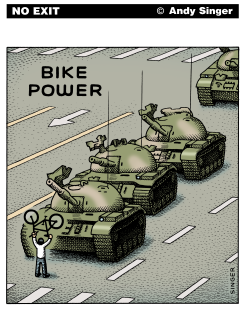 TIANANMEN BIKE POWER  VERSION by Andy Singer