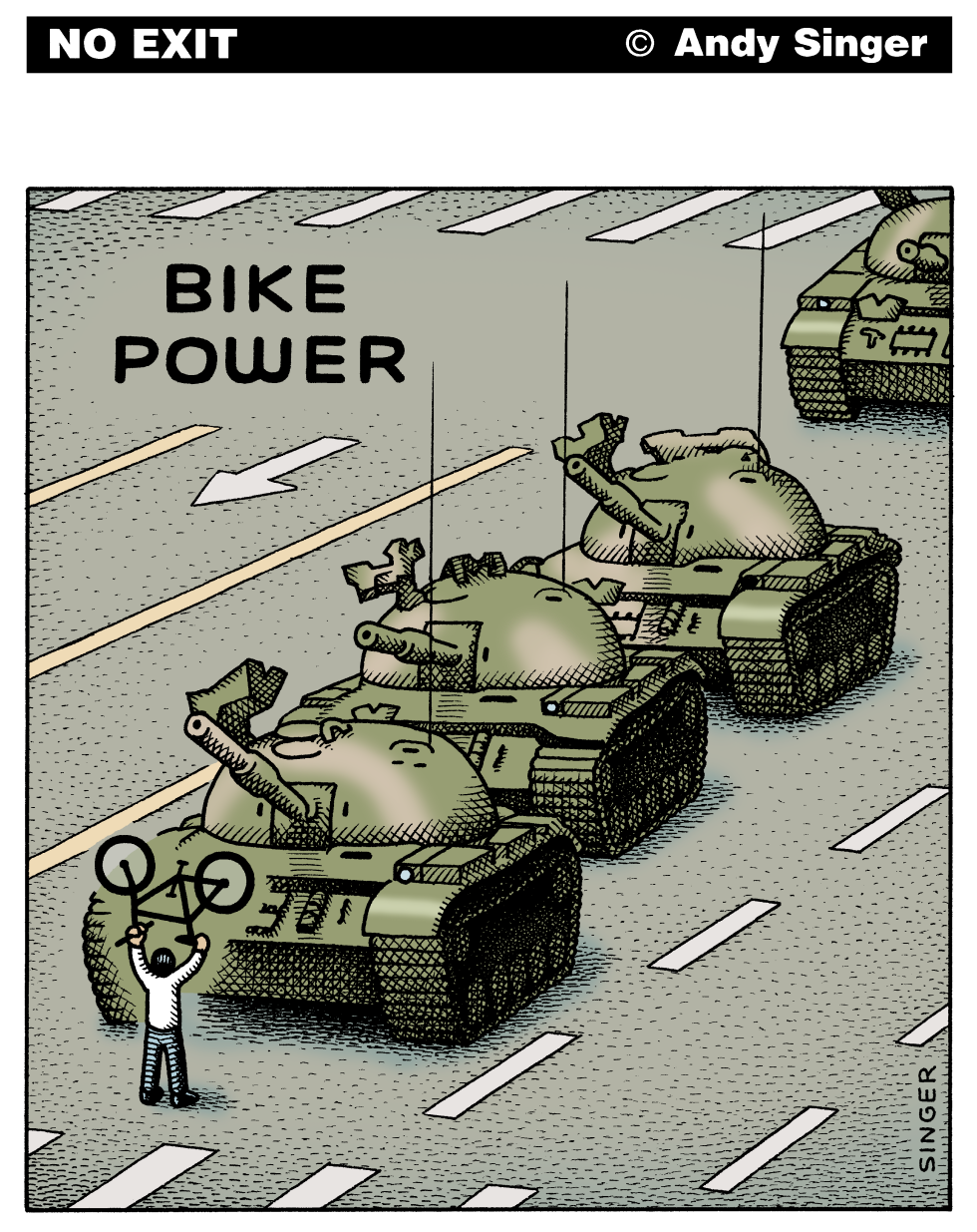 Tiananmen Bike Power Color Version
